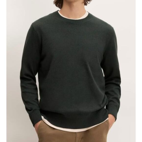 NWT Everlane The No-Sweat Sweater in Scarab/Black Twist size XL - Picture 1 of 5